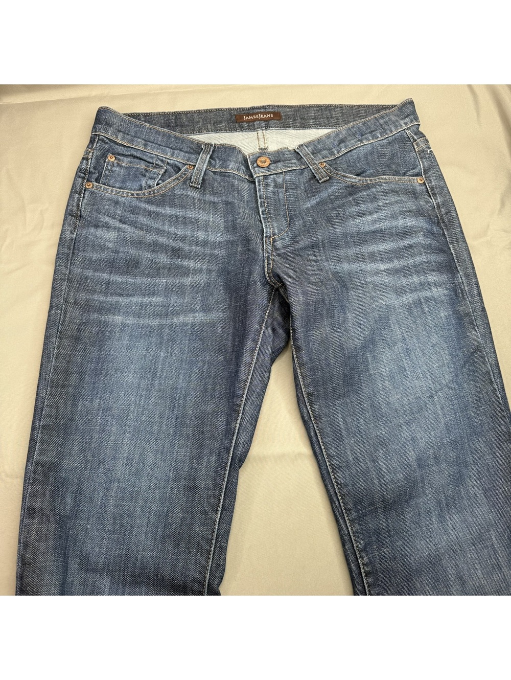 James Jeans Sabrina Womens 30 Bootcut Jeans Blue Dry Aged Denim